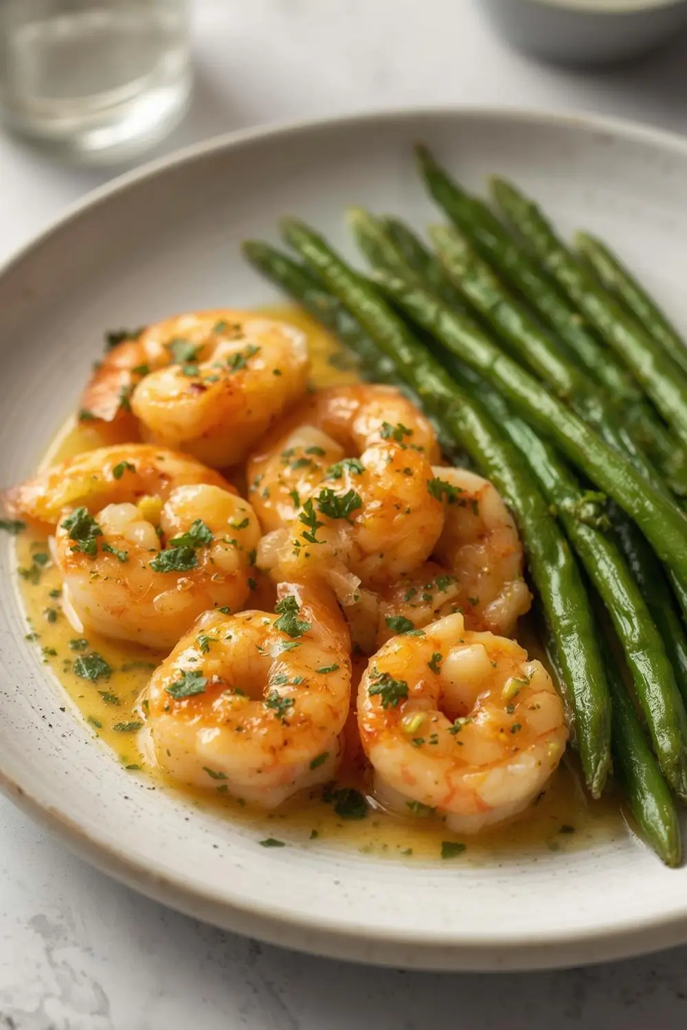 Garlic Butter Shrimp with Green Beans Dinner