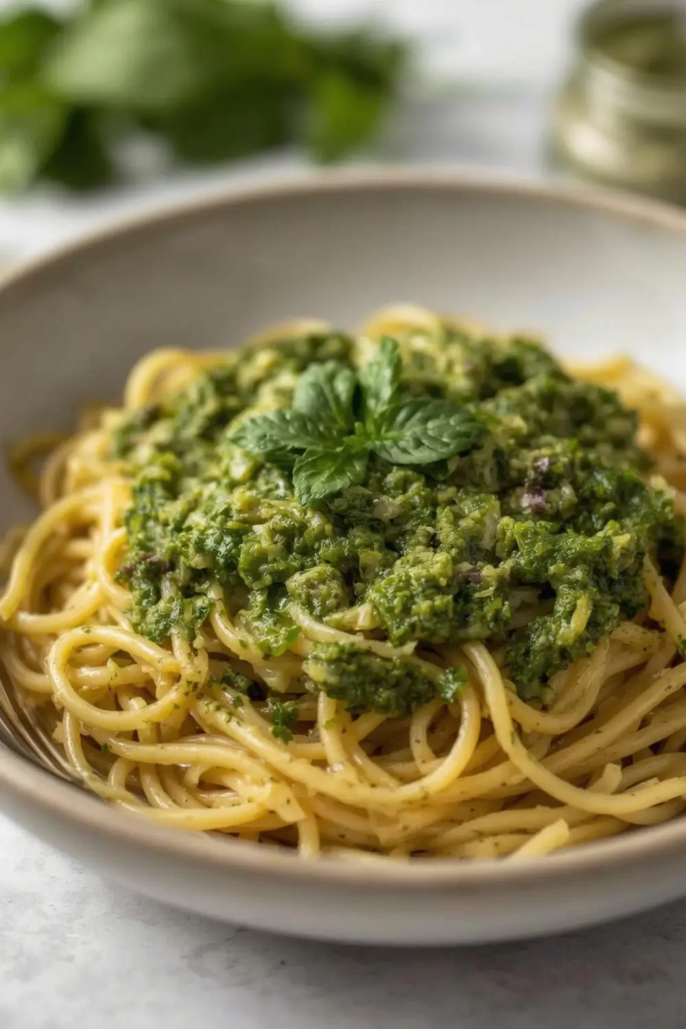 Savory Dandelion Leaf Pesto Pasta Sauce