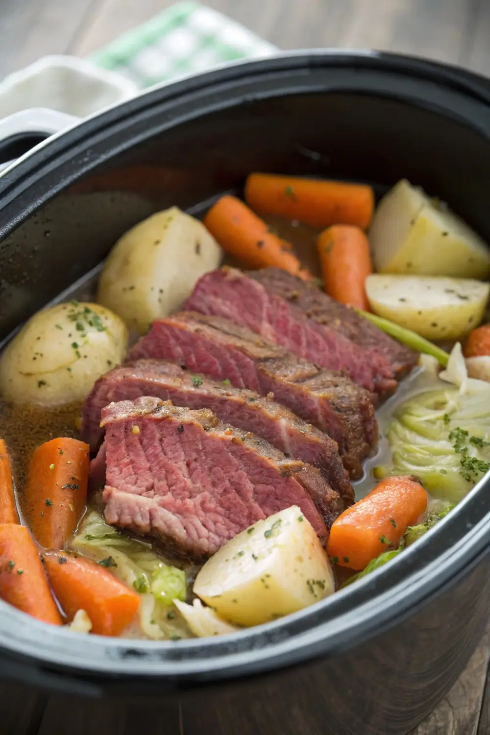 Slow Cooker Corned Beef and Cabbage Easy Recipe