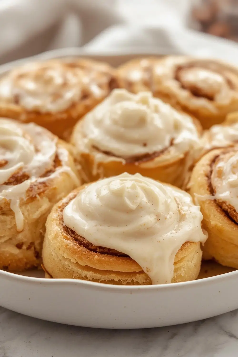Soft Cinnamon Rolls with Thick Cream Cheese Frosting