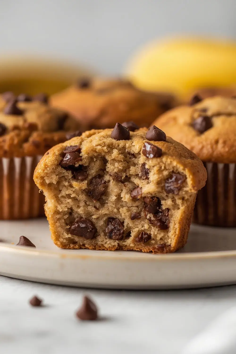 Sourdough Discard Banana Chocolate Chip Muffins That Taste Amazing