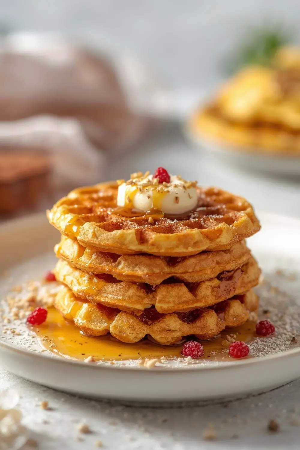 Sourdough Discard Magic: Fluffy Breakfast Waffles