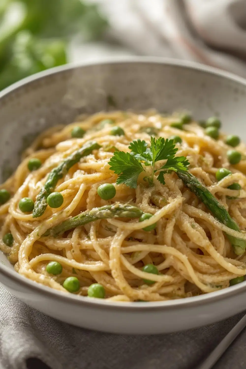 Spring Vegetable Pasta with Light Cream Sauce – Ready in 20 Minutes!