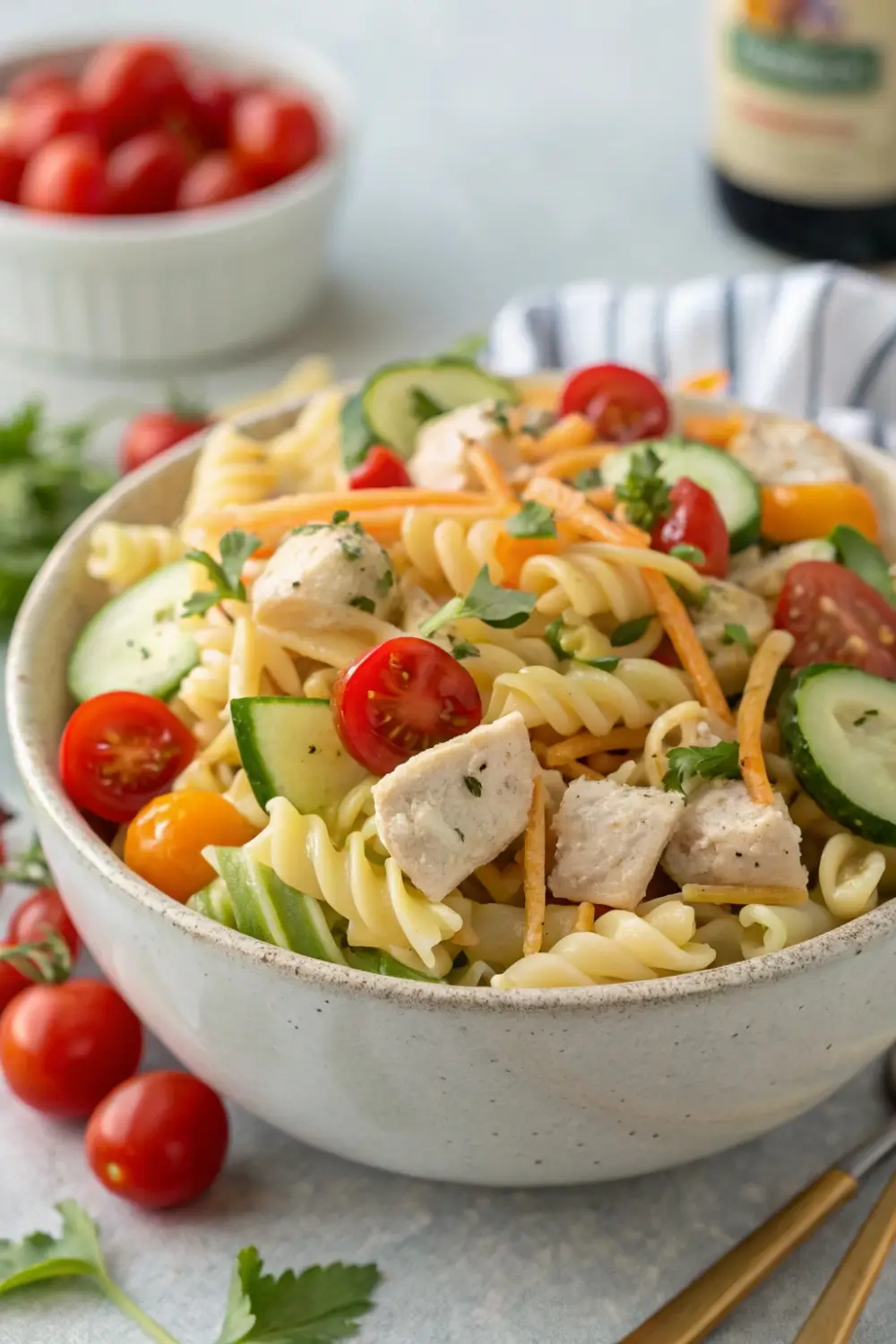 Chicken Pasta Salad Cold Summer Dinner