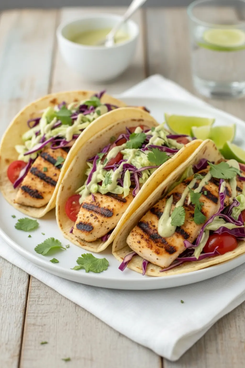 Grilled Fish Tacos with Cabbage Slaw Easy Recipe