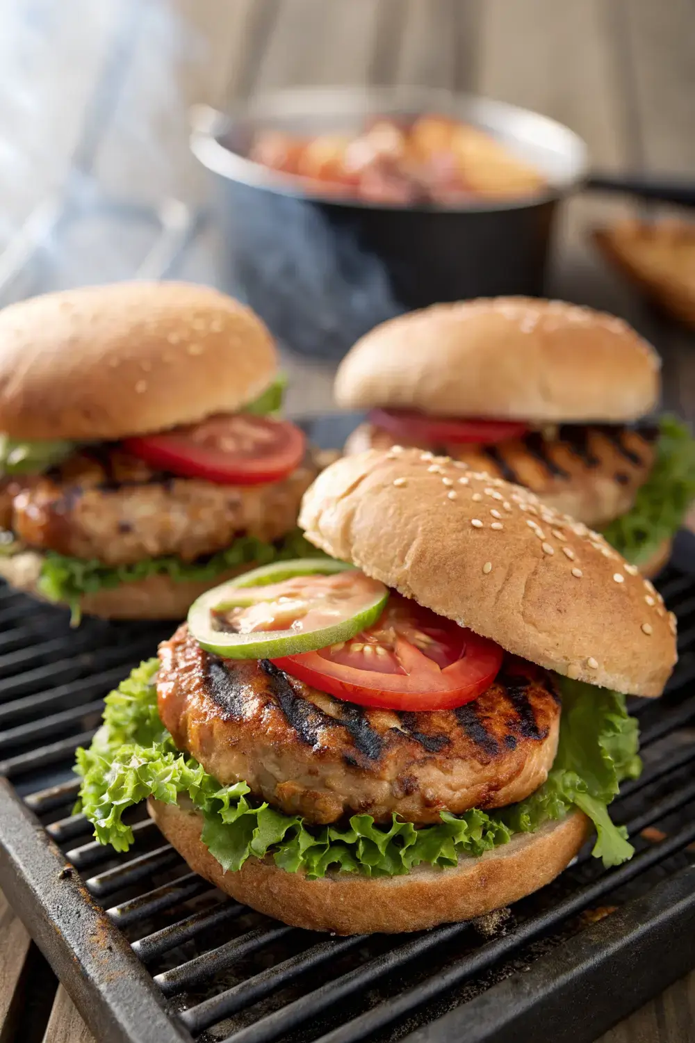 Juicy Grilled Chicken Burgers Easy BBQ Recipe Summer BBQ Delight