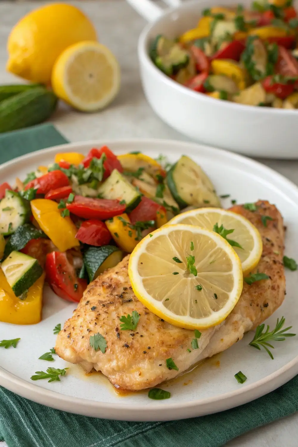 Lemon Garlic Chicken Summer Dinner Recipe