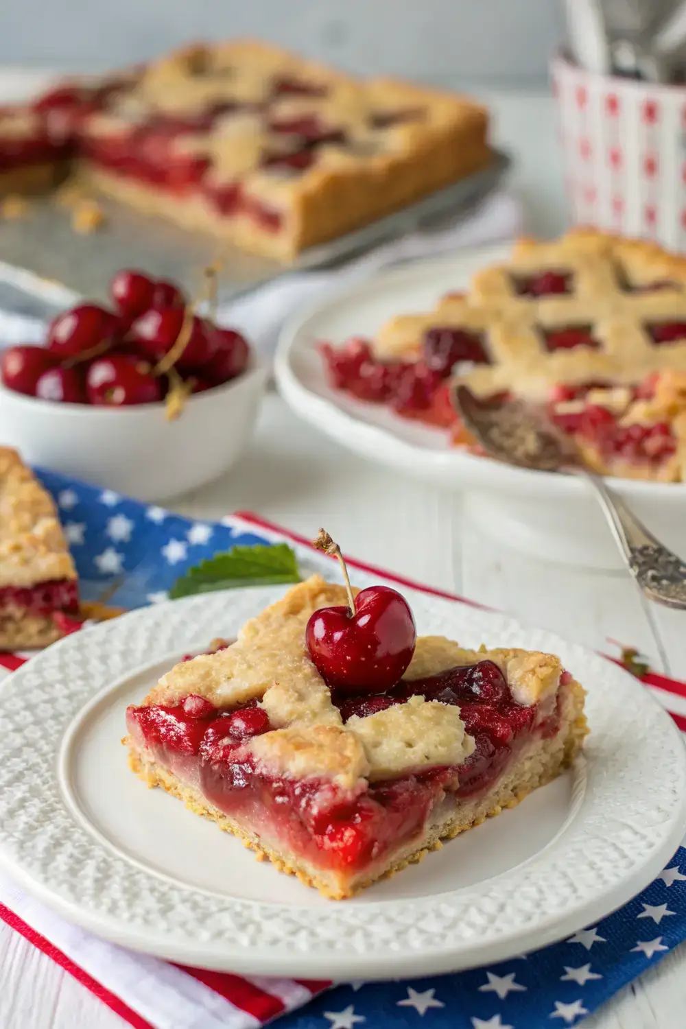 Easy Homemade Cherry Pie Bars for Your 4th of July Dessert Table