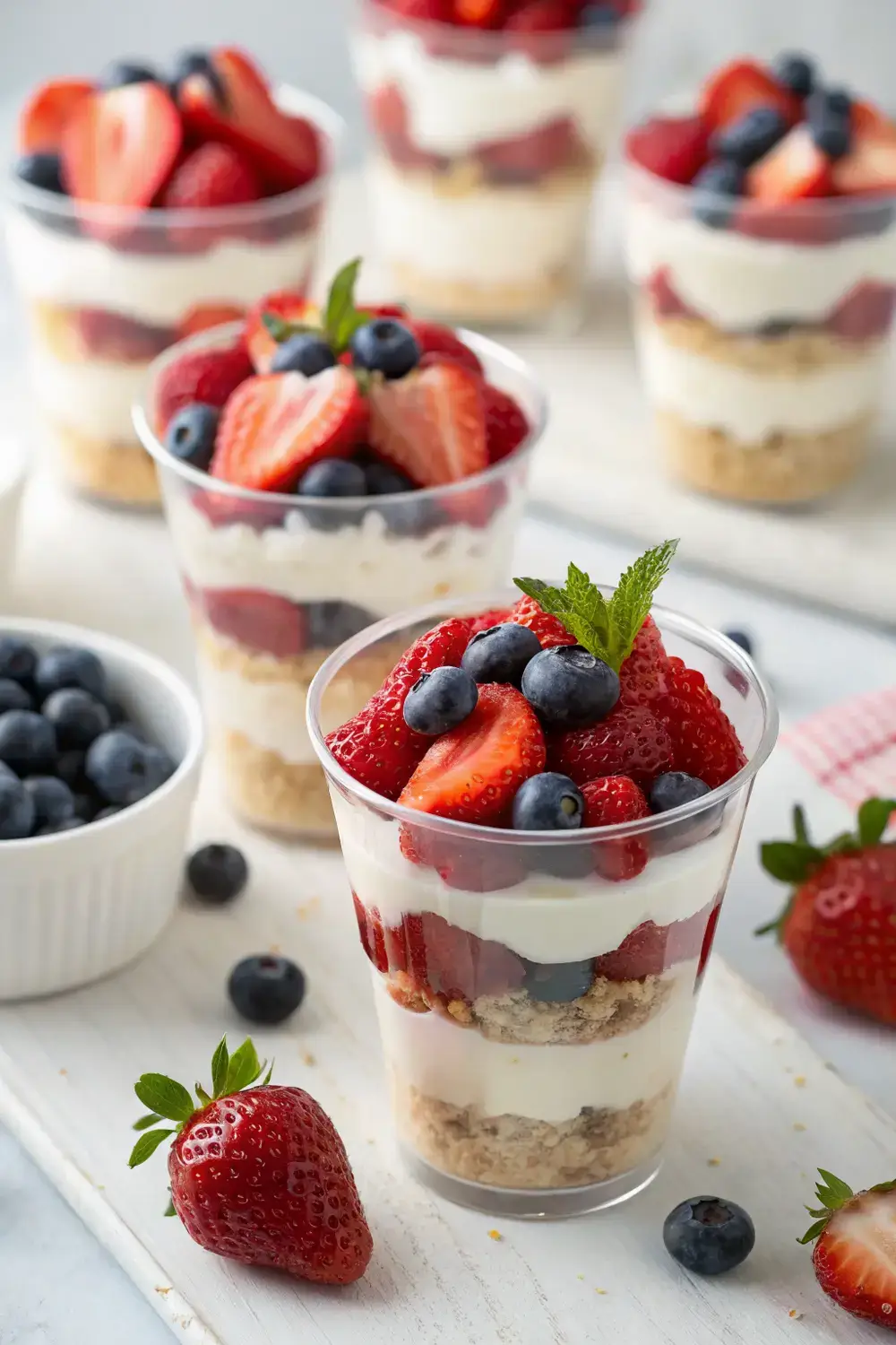 Easy No-Bake Patriotic Dessert Cups for 4th of July!