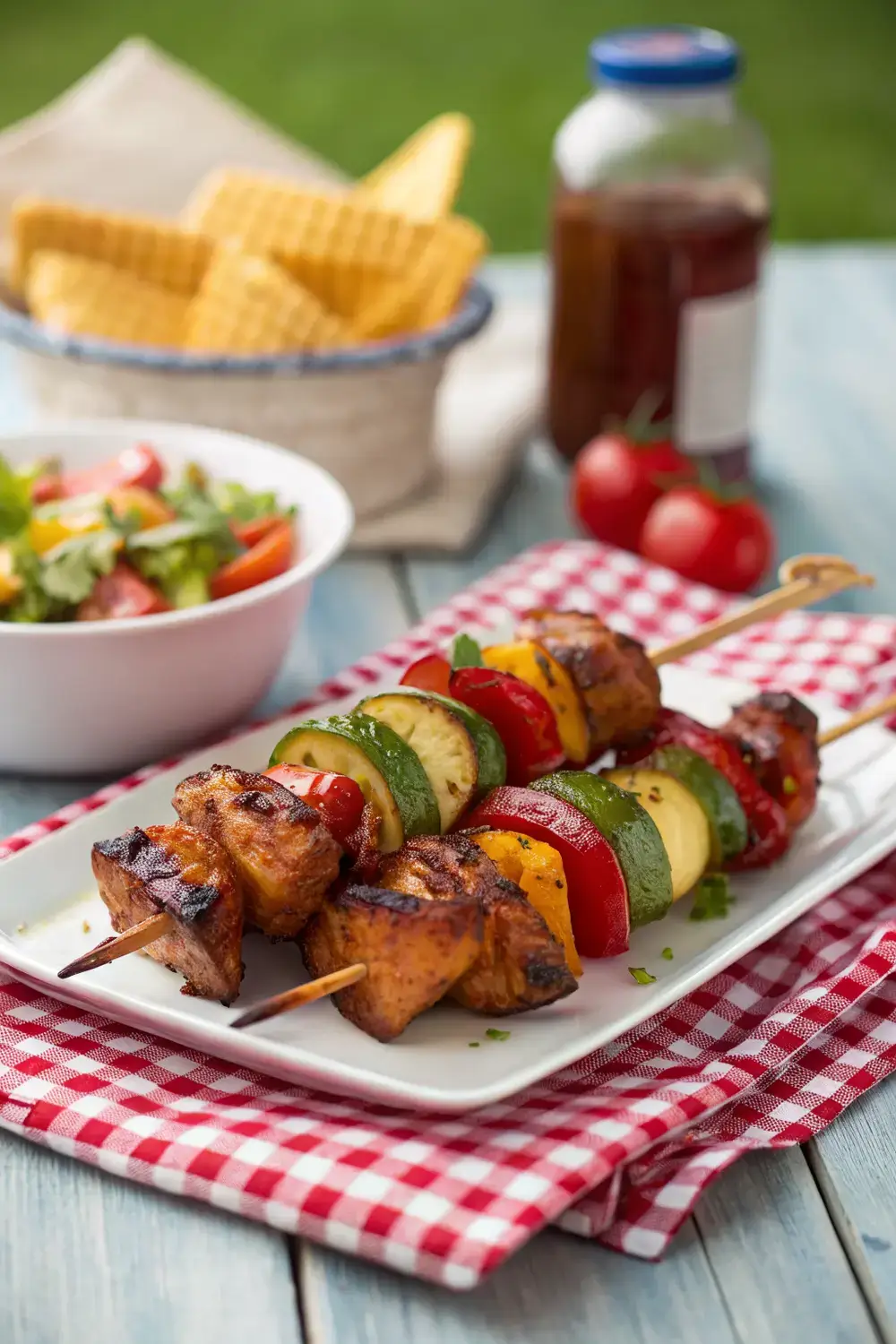 Flavorful Independence Day BBQ Chicken Skewers