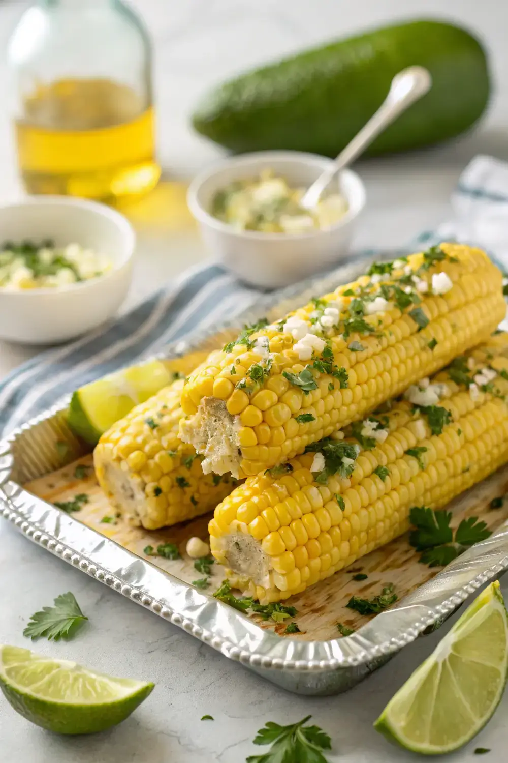 Grilled Corn on the Cob with Garlic Herb Butter