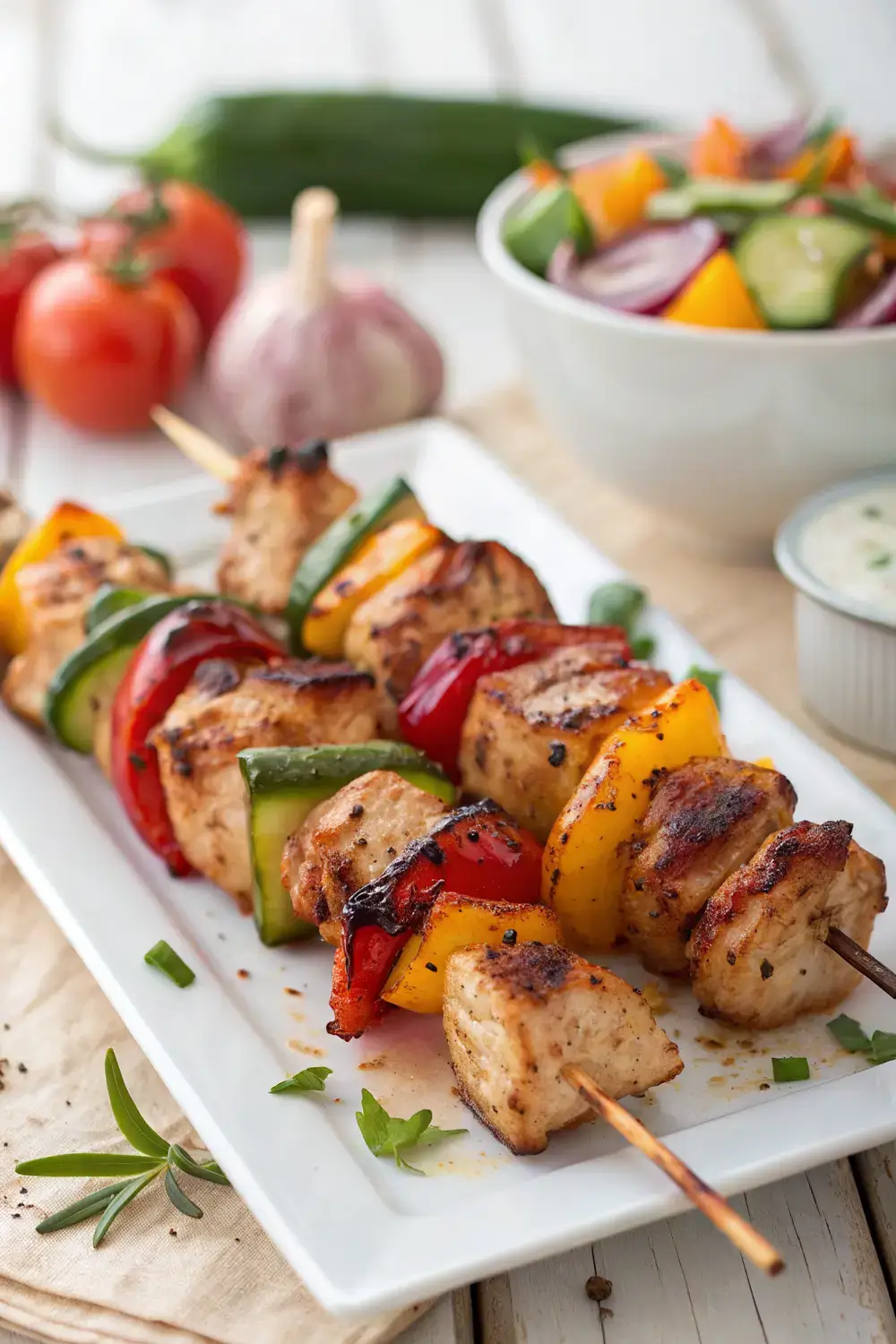 Juicy Grilled Chicken Kabobs & Summer Veggies – Easy BBQ Dinner Idea
