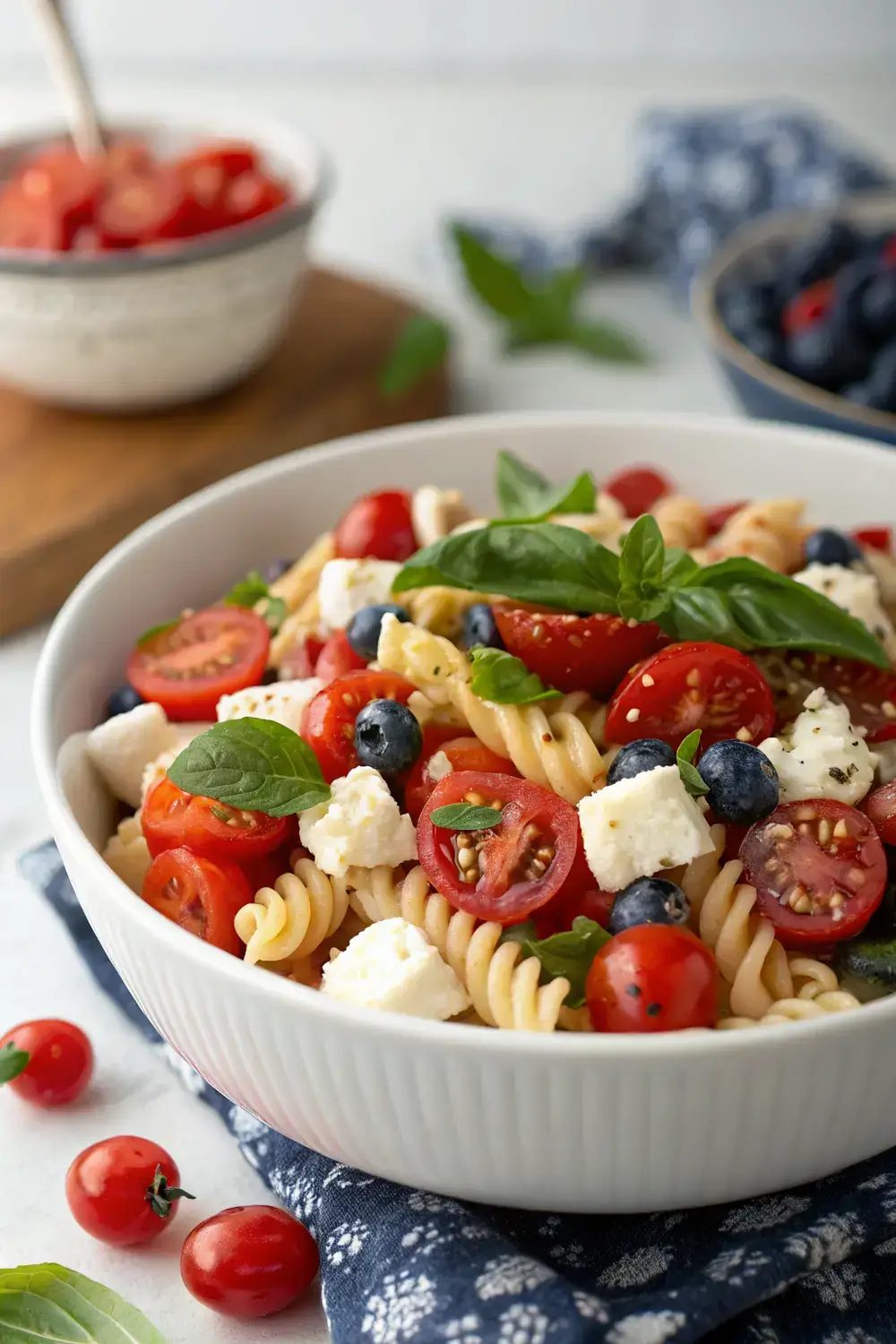 Red, White & Blue Pasta Salad: Easy 4th of July Recipe for Summer Cookouts