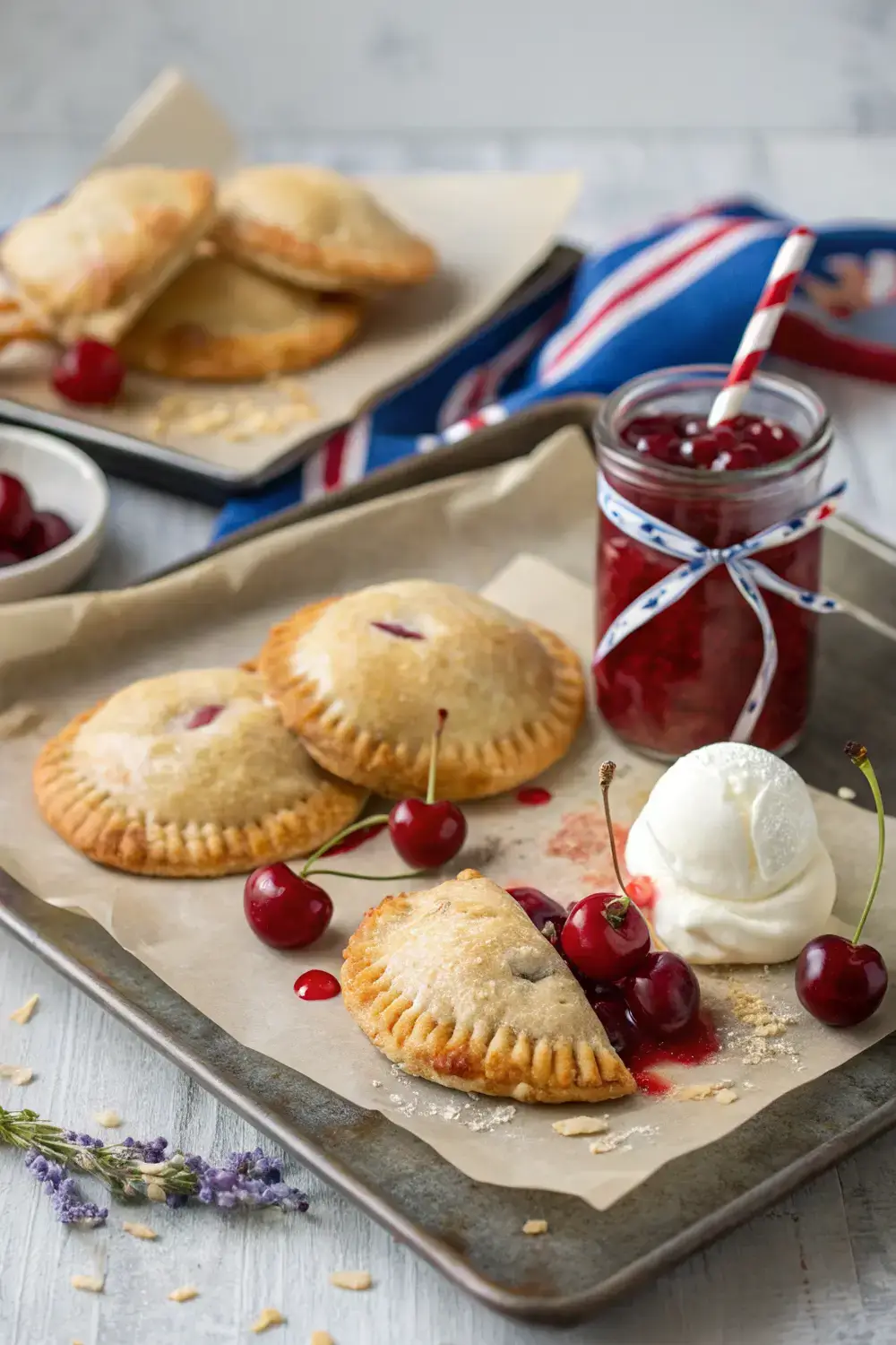 Sunny Side Up Cherry Hand Pies for July 4th