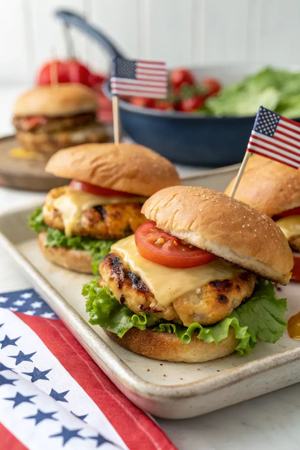 The Ultimate Juicy Grilled Chicken Burgers for 4th of July BBQ Night