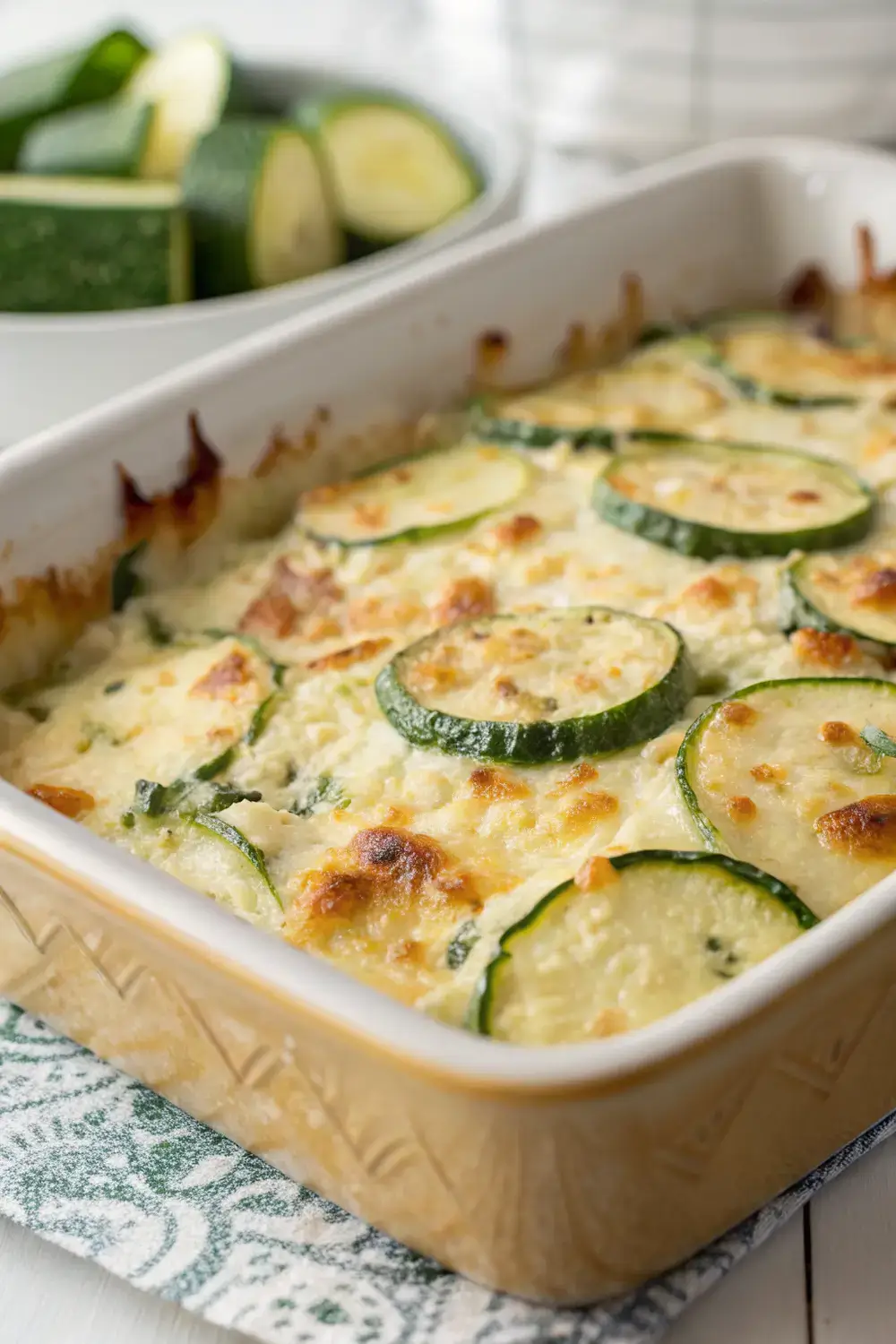 Easy Cheesy Zucchini Casserole Family Dinner Idea