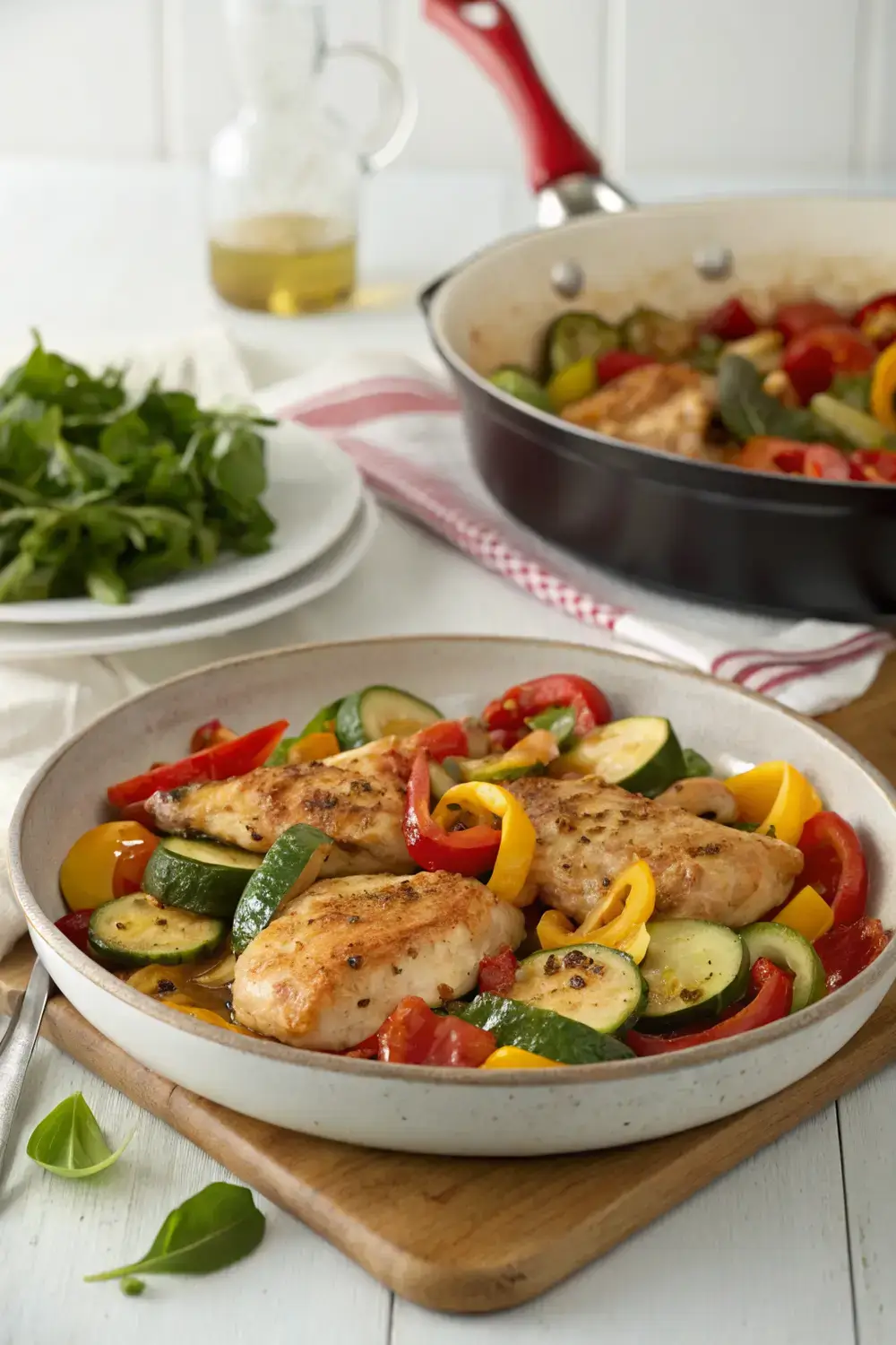 Easy One Pan Chicken & Summer Veggie Dinner | Summer Dinner Idea