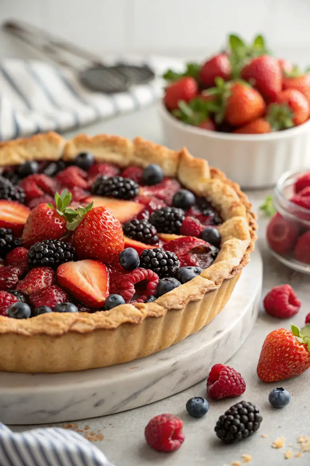 Patriotic Homemade Mixed Berry Pie: A Festive Independence Day Dessert