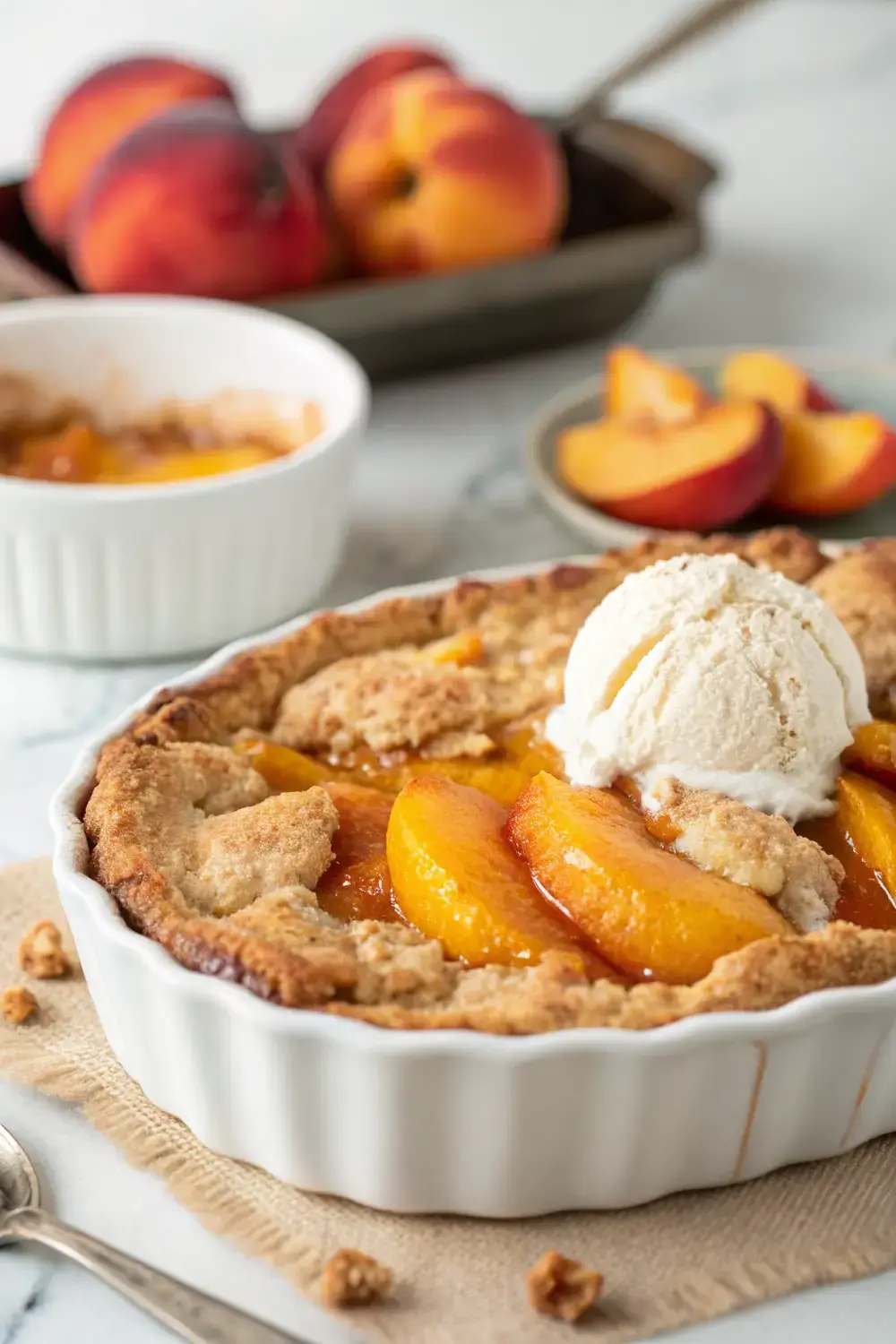 Sweet Old Fashioned Peach Cobbler